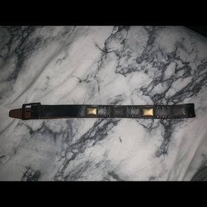 Diesel Mens Black Leather Belt